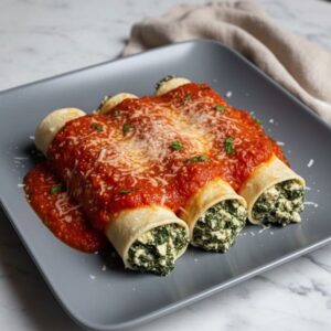 Canelones de Pollo,Espinaca y ricota